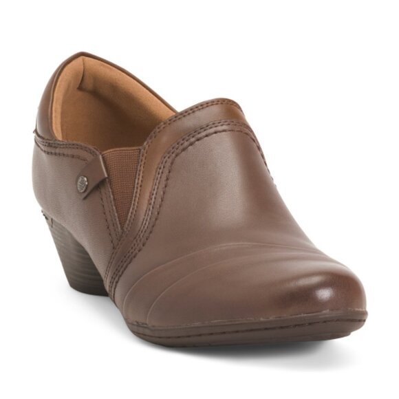 COBB HILL ROCKPORT Leather Laurel Slip On Comfort Heels - Picture 1 of 3